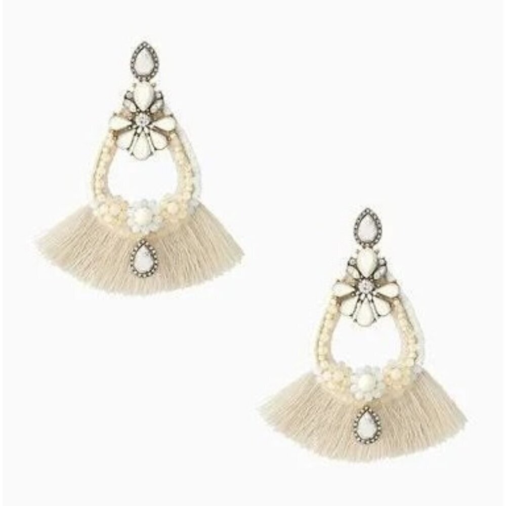 Stella & Dot Audrey Fringe Statement Earrings 2 in 1